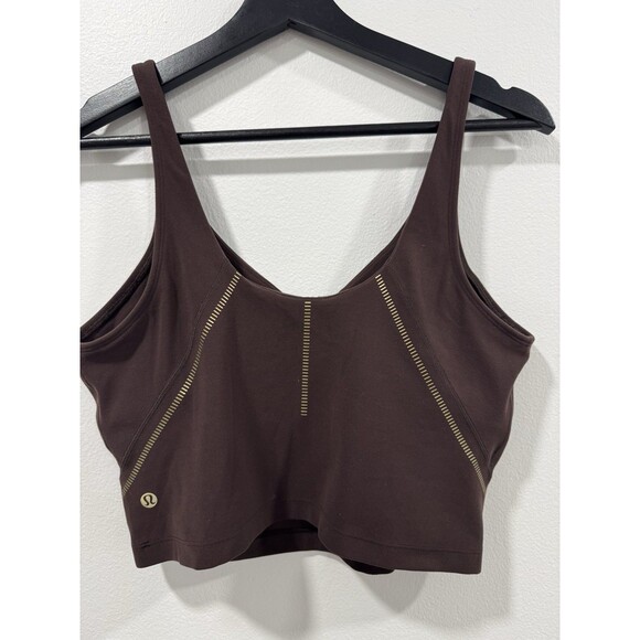 Lululemon Top Women XS Gold Brown Align Tank Special Edition French Press Gym - Picture 1 of 6